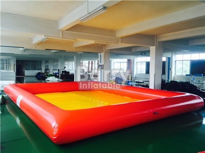 China Factory Yellow And Orange Perfect 0.9mm PVC Kids Adult Inflatable Pool BY-SP-039